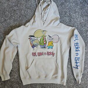 Cartoon Network Ed, Edd n Eddy Tan Size Small Jawbreakers Hooded Sweatshirt